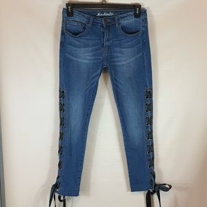 Machine Jeans Italy Lace Up Leg Sz 29